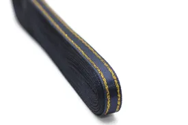 10 Yards(10 Meters) Golden Pale Blue Satin Ribbon, Double Sided Ribbon, Silk Ribbon, Satin Ribbons, premium ribbons, sparkle ribbon, STNS