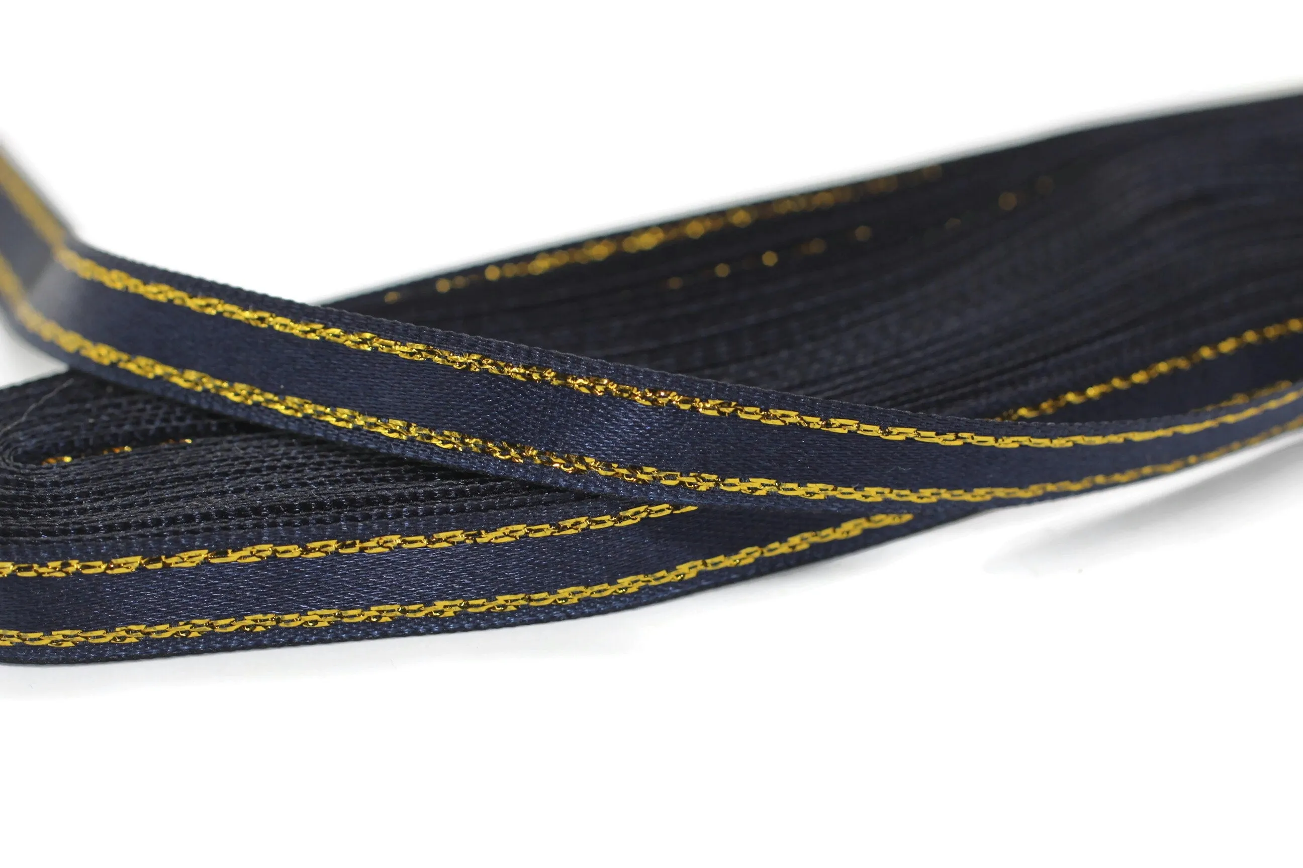 10 Yards(10 Meters) Golden Pale Blue Satin Ribbon, Double Sided Ribbon, Silk Ribbon, Satin Ribbons, premium ribbons, sparkle ribbon, STNS