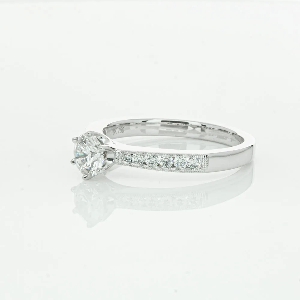 18ct White Gold .50ct Diamond Ring