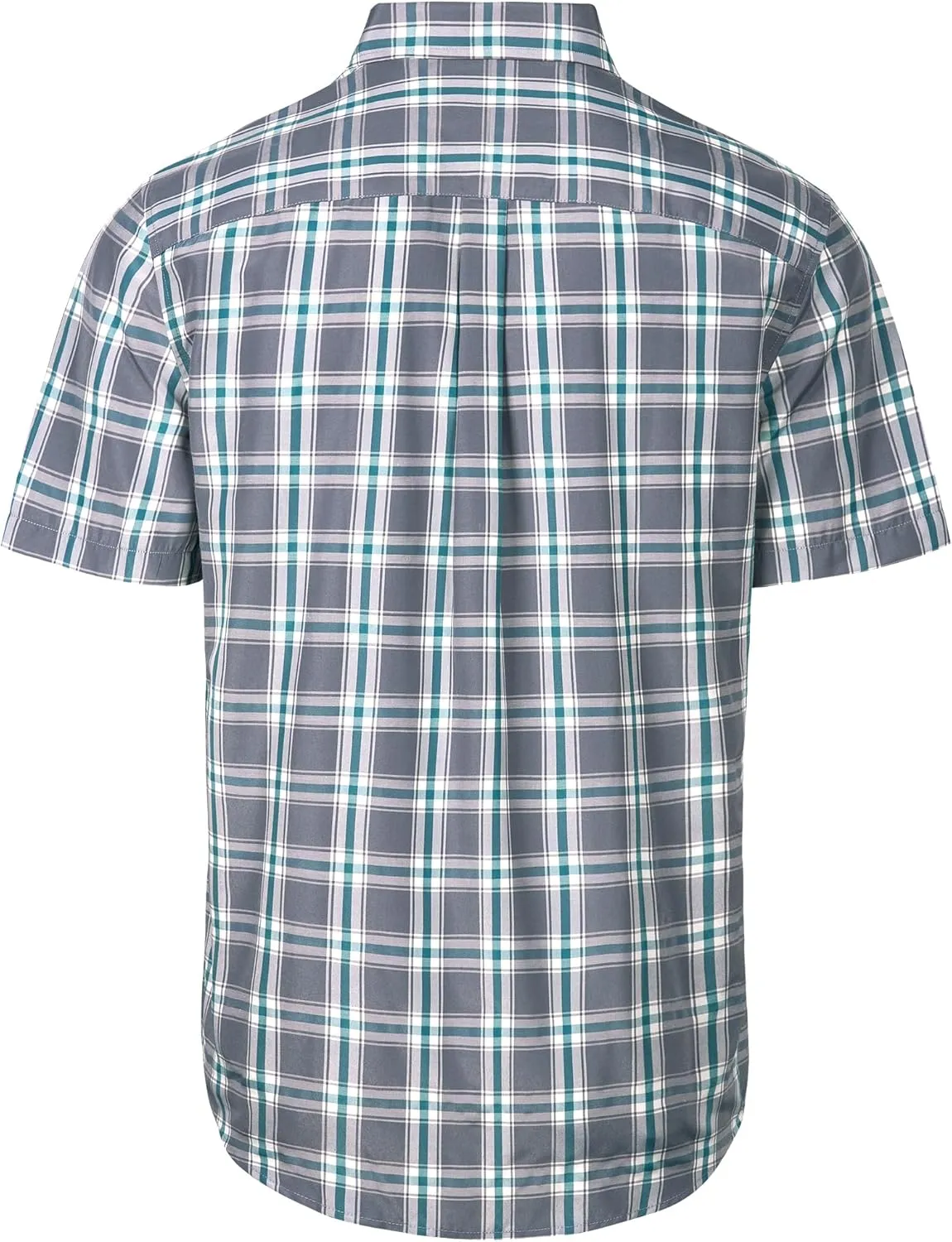 Alimens & Gentle Mens Plaid Short Sleeve Button Down Shirts Cotton Regular Fit Casual Gingham Shirts