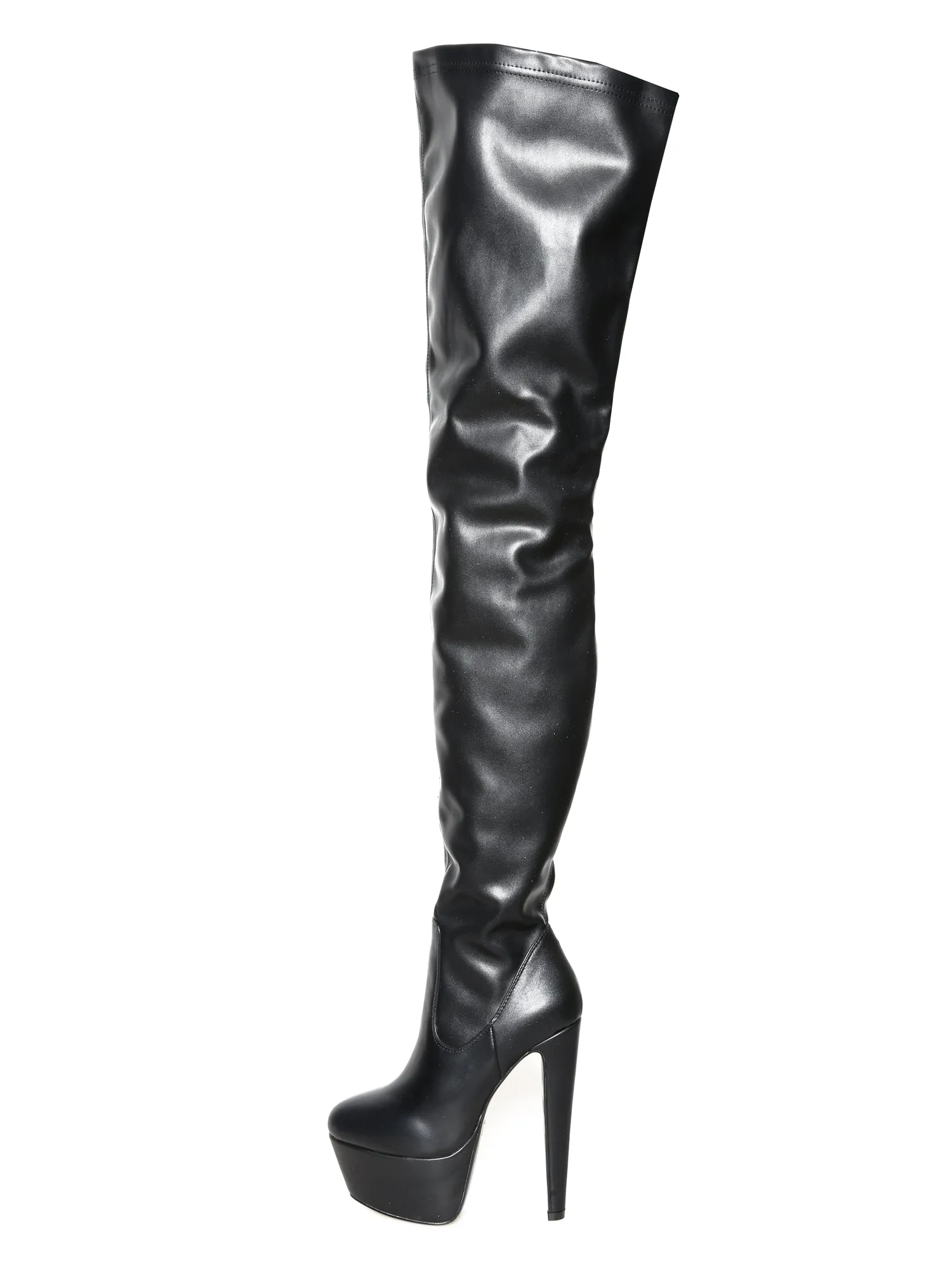 Belladonna Skyscraper Heel Matte Thigh High Boots