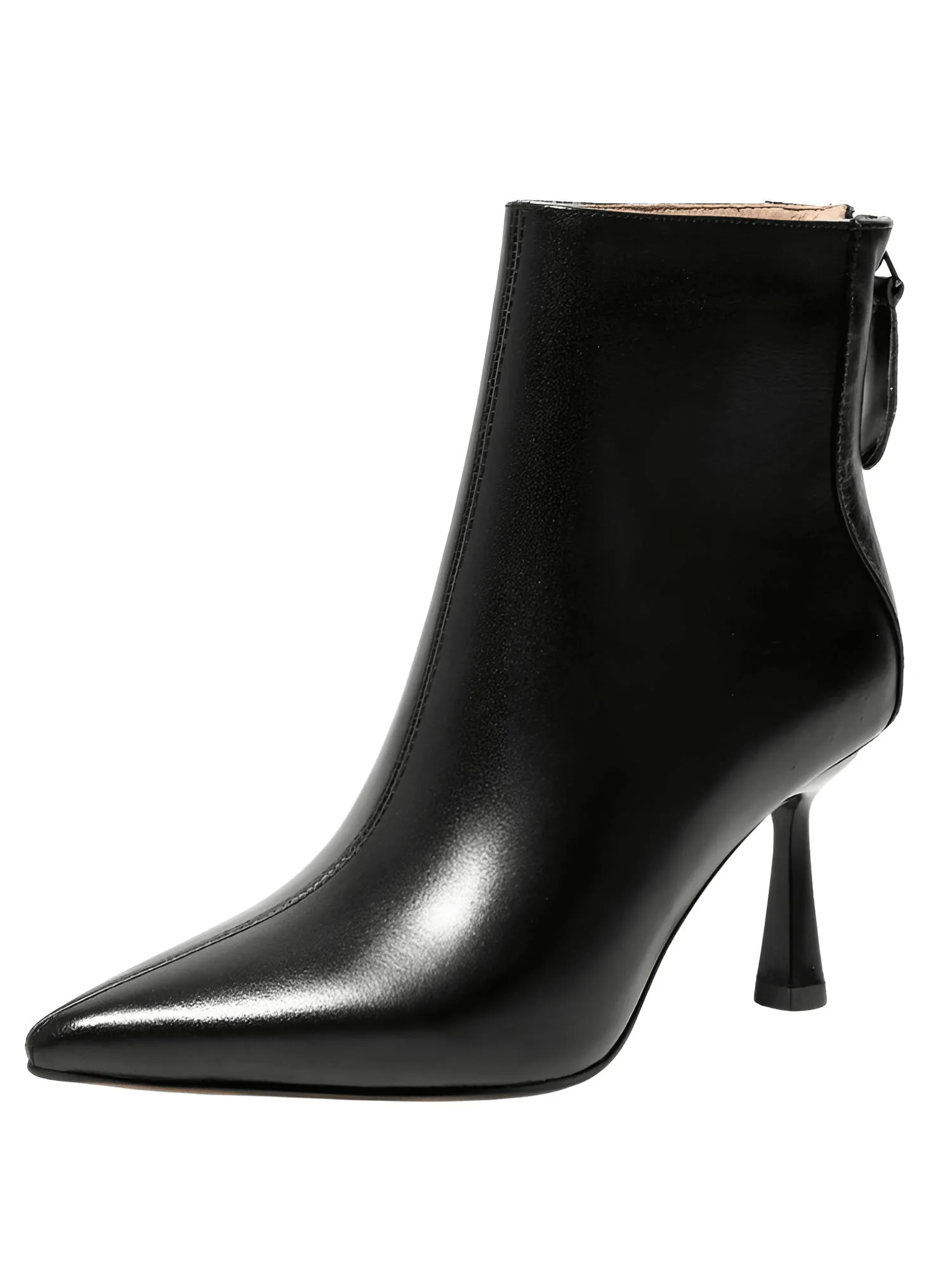 Cow Leather Pointed Toe High Heels