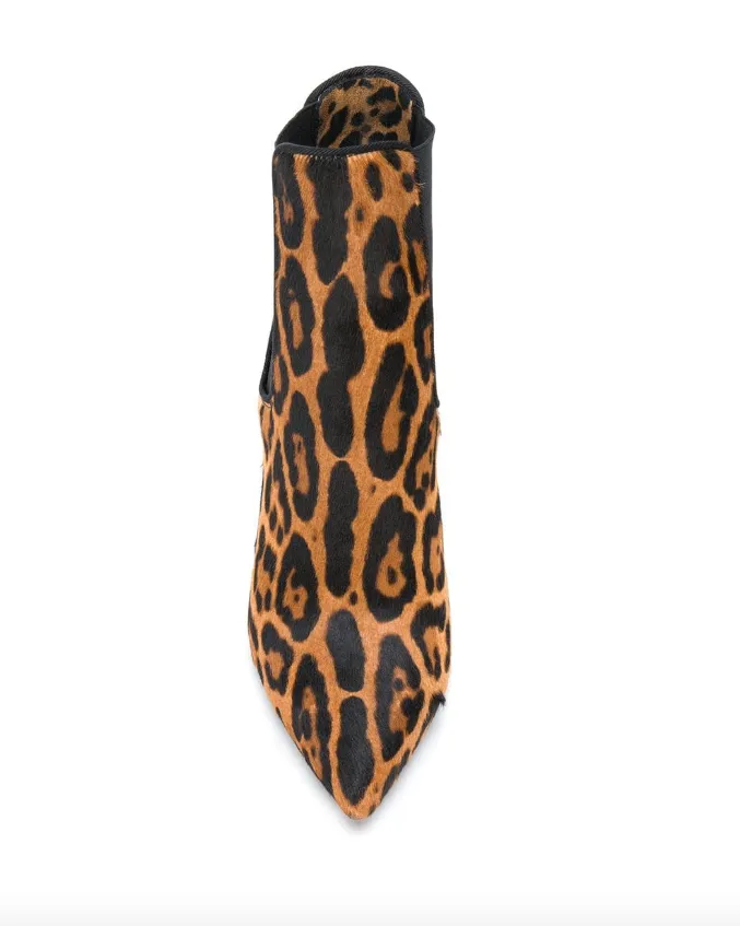 Dolce & Gabbana leopard print stiletto boots