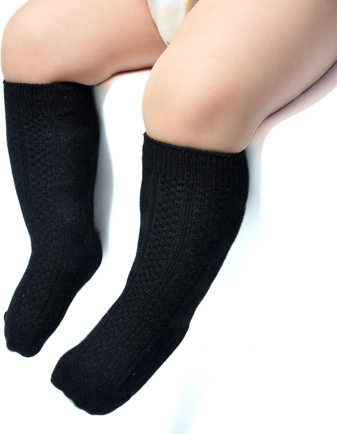 EPEIUS Unisex-Baby Seamless Ribbed/Cable Knit Knee High Socks (Pack of 3/6)