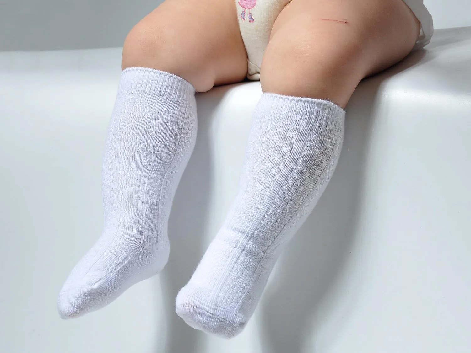 EPEIUS Unisex-Baby Seamless Ribbed/Cable Knit Knee High Socks (Pack of 3/6)