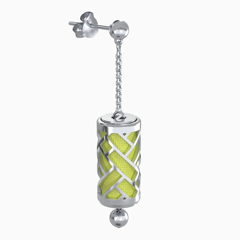 Hue Silk Earrings - Pomelo Green - Sterling Silver
