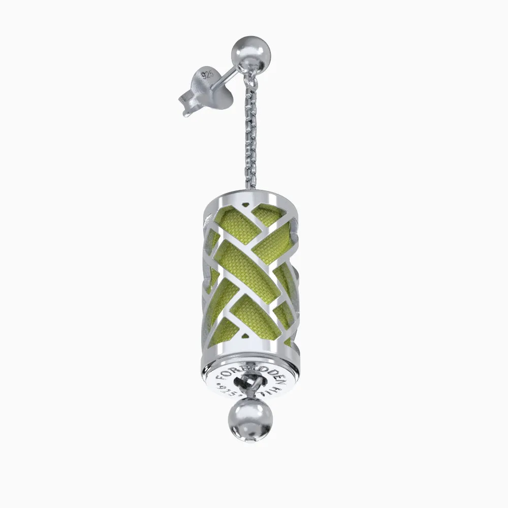 Hue Silk Earrings - Pomelo Green - Sterling Silver