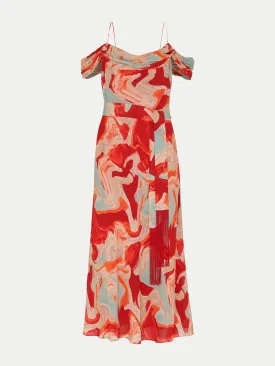 Marble print dress