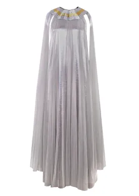 Open Sleeve Satin Maxi Kaftan Dress