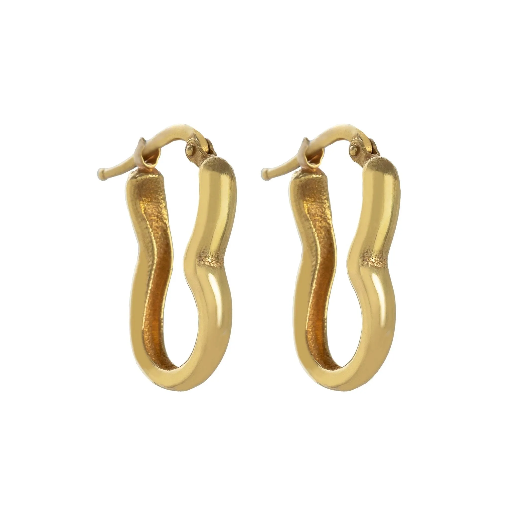 Oval Link Gold Earrings
