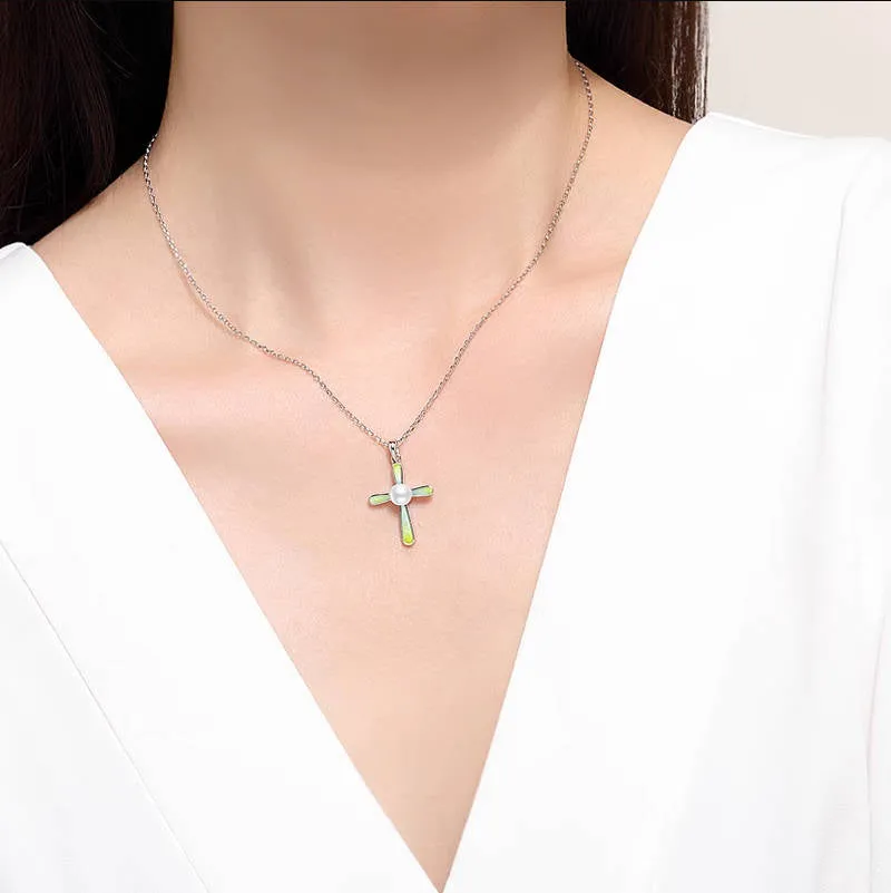 Pearl Lily Cross - On the Mountains of Spices - Artisan Handcrafted - Limited Edition
