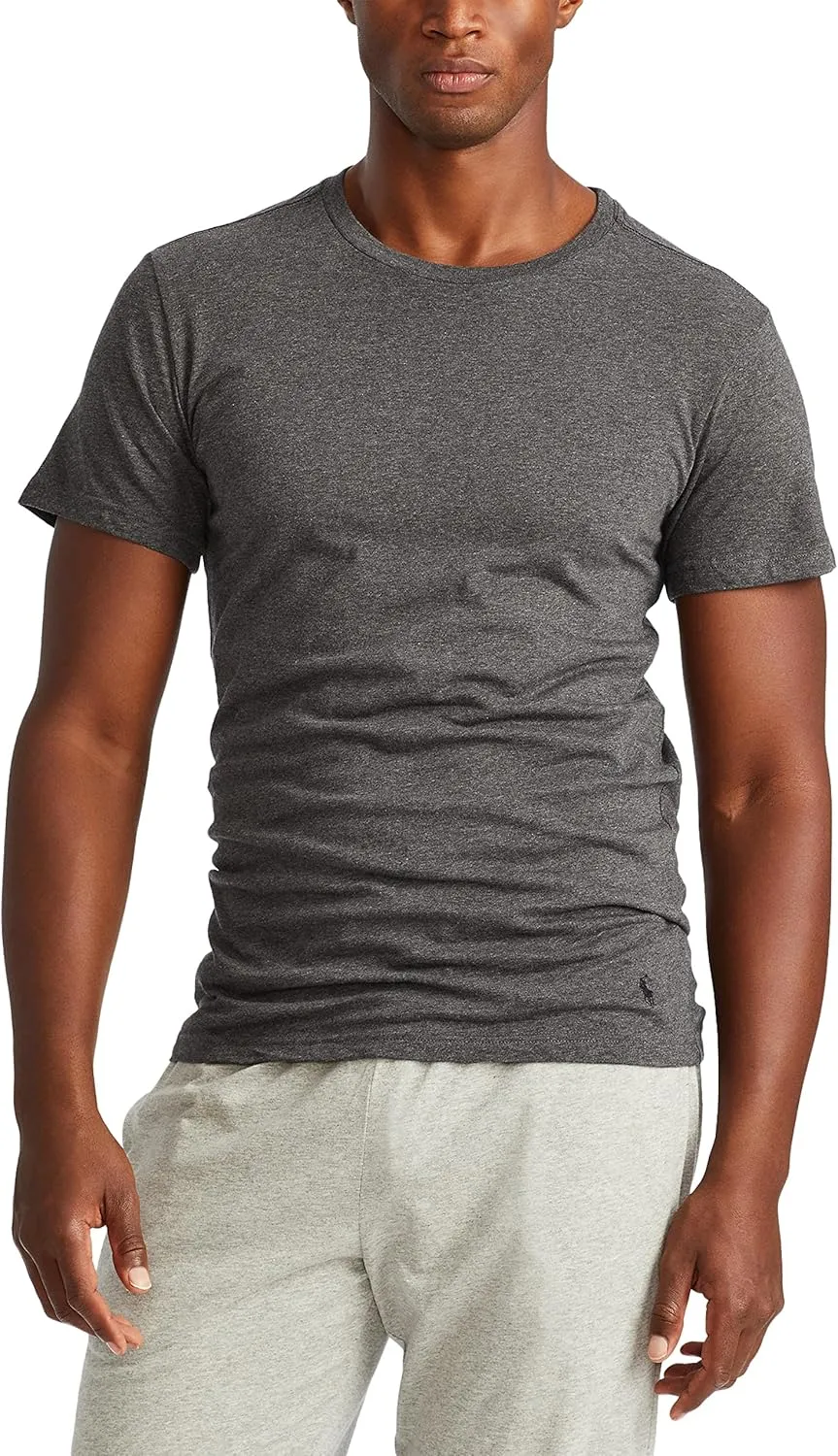 POLO RALPH LAUREN Men's Slim Fit Wicking Crew Undershirts 3-Pack