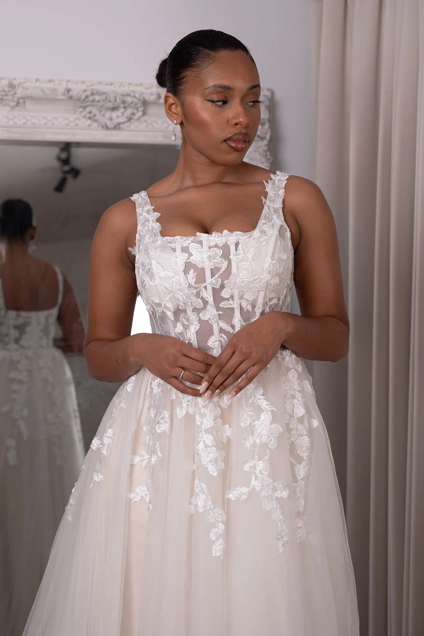 ROSA Gown in Ivory/Champagne