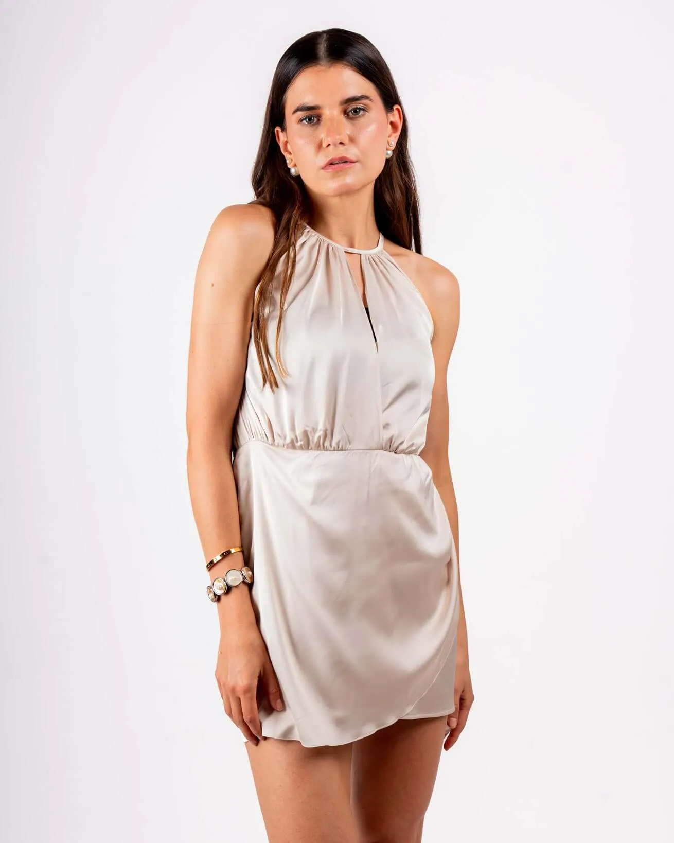 Satin Halter Dress