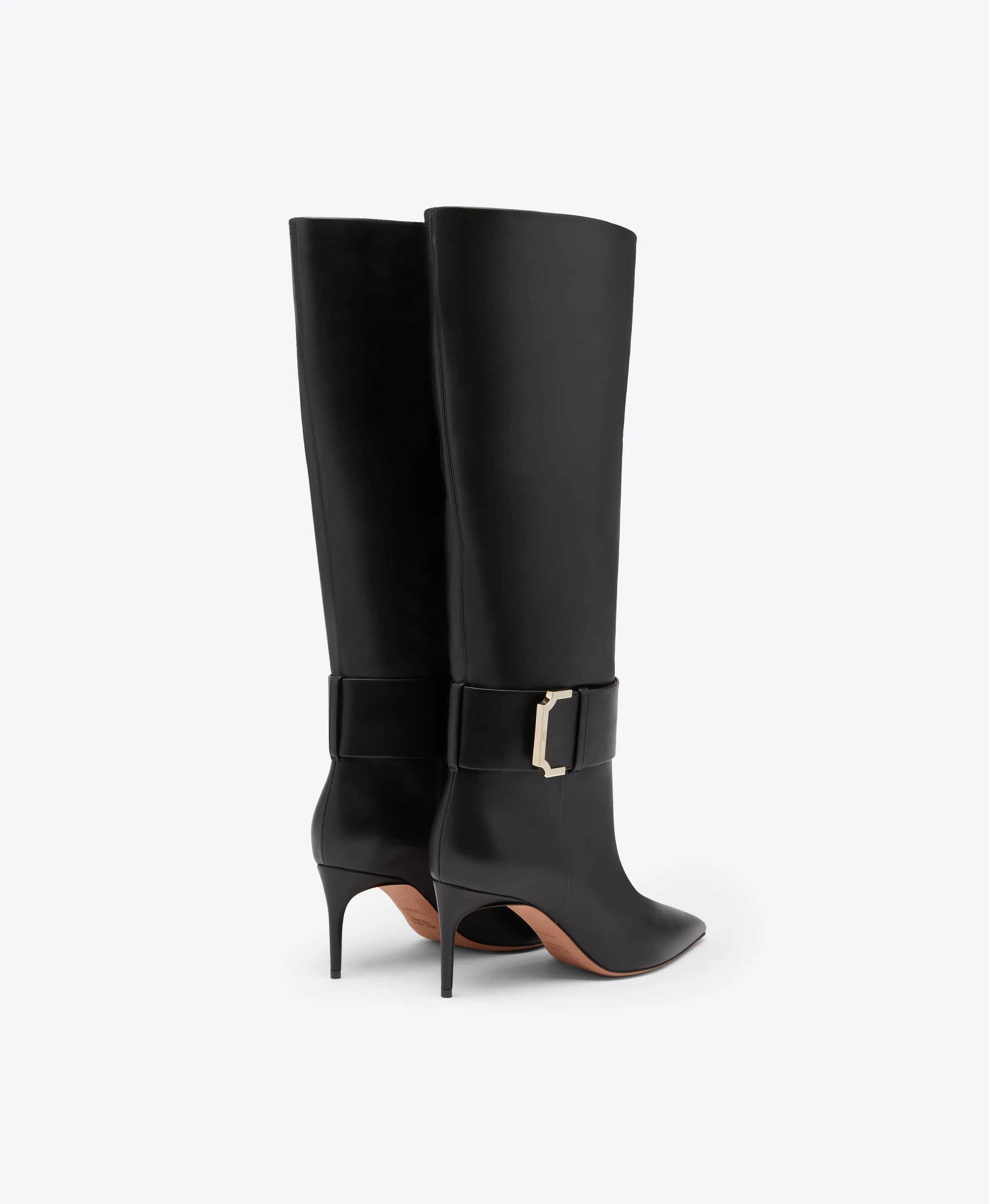 Silvana 70 Black Leather Tall Boots