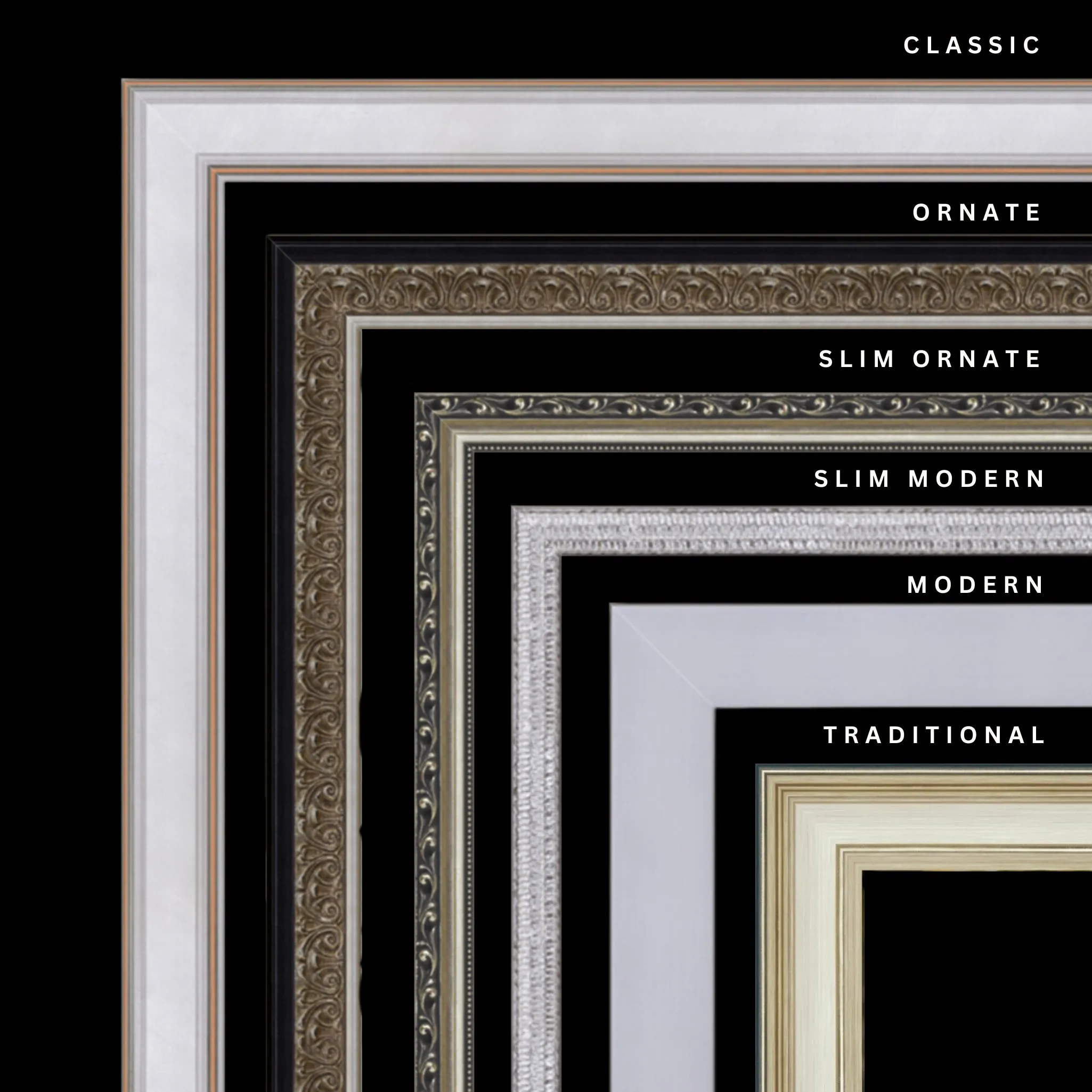 Silver 34x30 Picture Frame Ornate Traditional Classic Antique