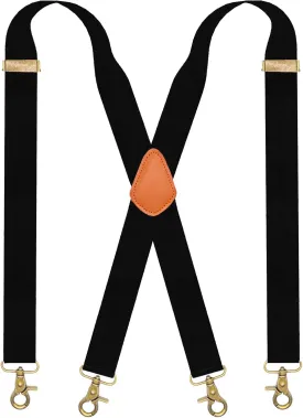 Snap Hook Suspenders for Men for Belt Loop Retro Suspenders Adjustable
