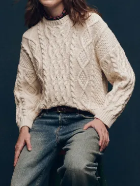 The Classic Cable Pullover - Cream