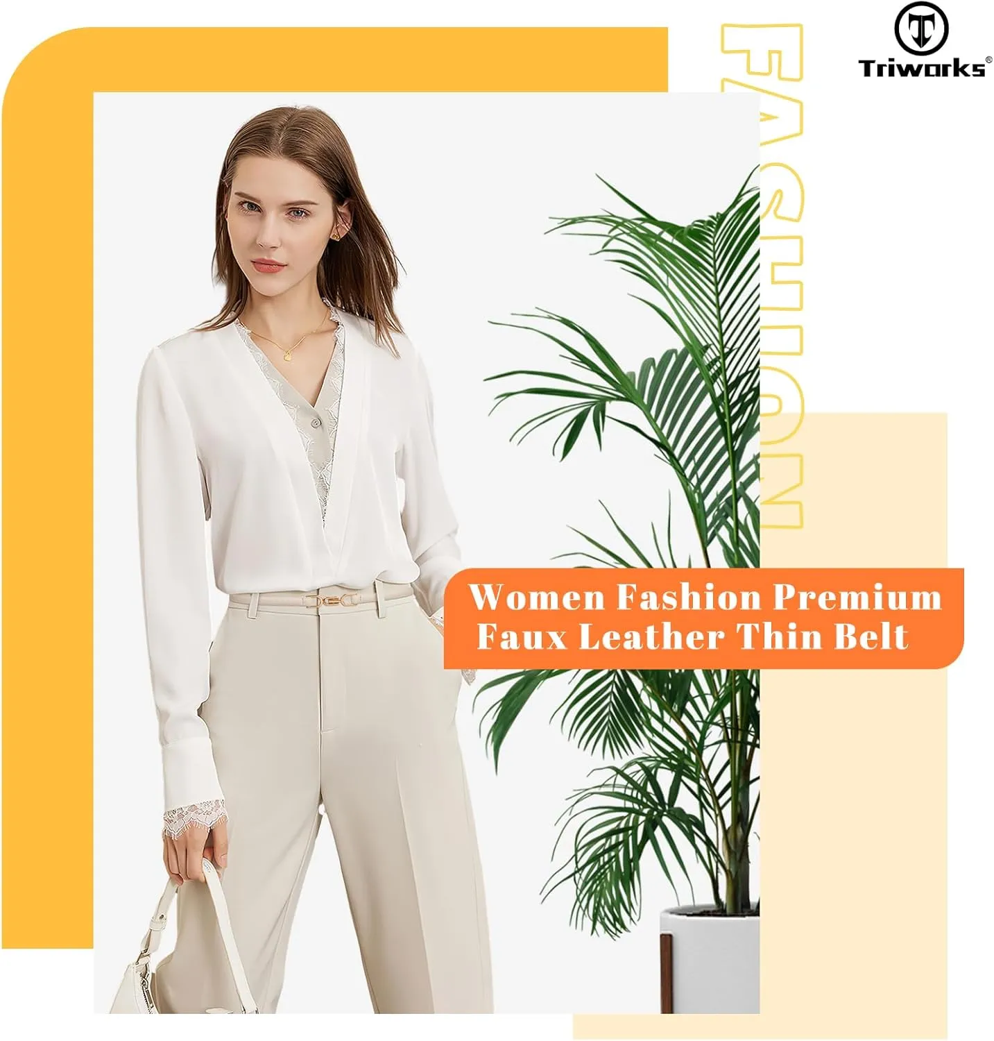 Women Skinny Leather Belts 3 Pack Ladies Adjustable Thin Waist Belts with Gold Buckle for Dresses