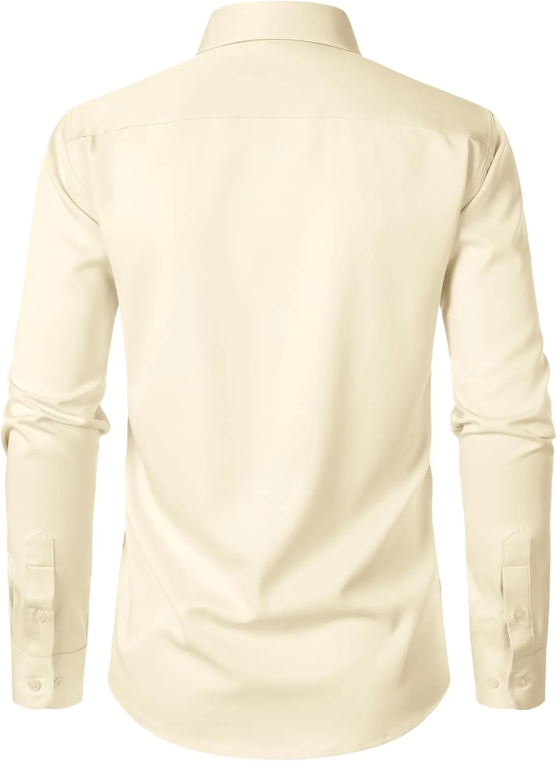 ZEROYAA Men's Wrinkle Free Long Sleeve Dress Shirt Business Casual Modern Slim Fit Button Down Shirts for Wedding and Office